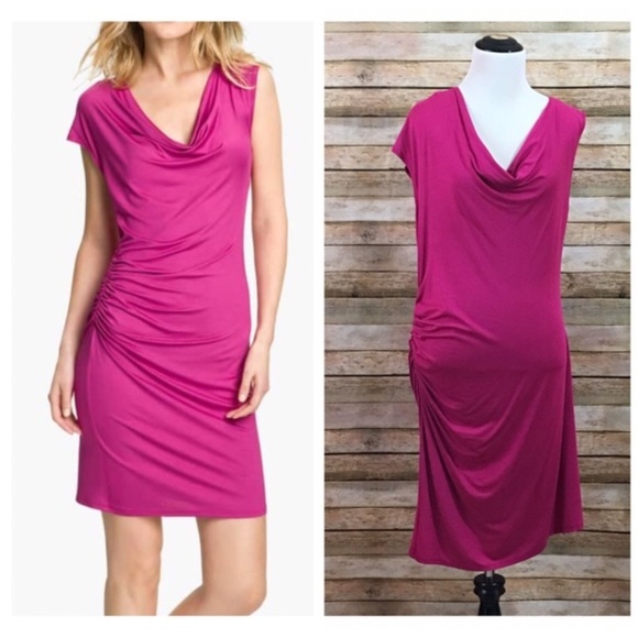 ruched shift dress
